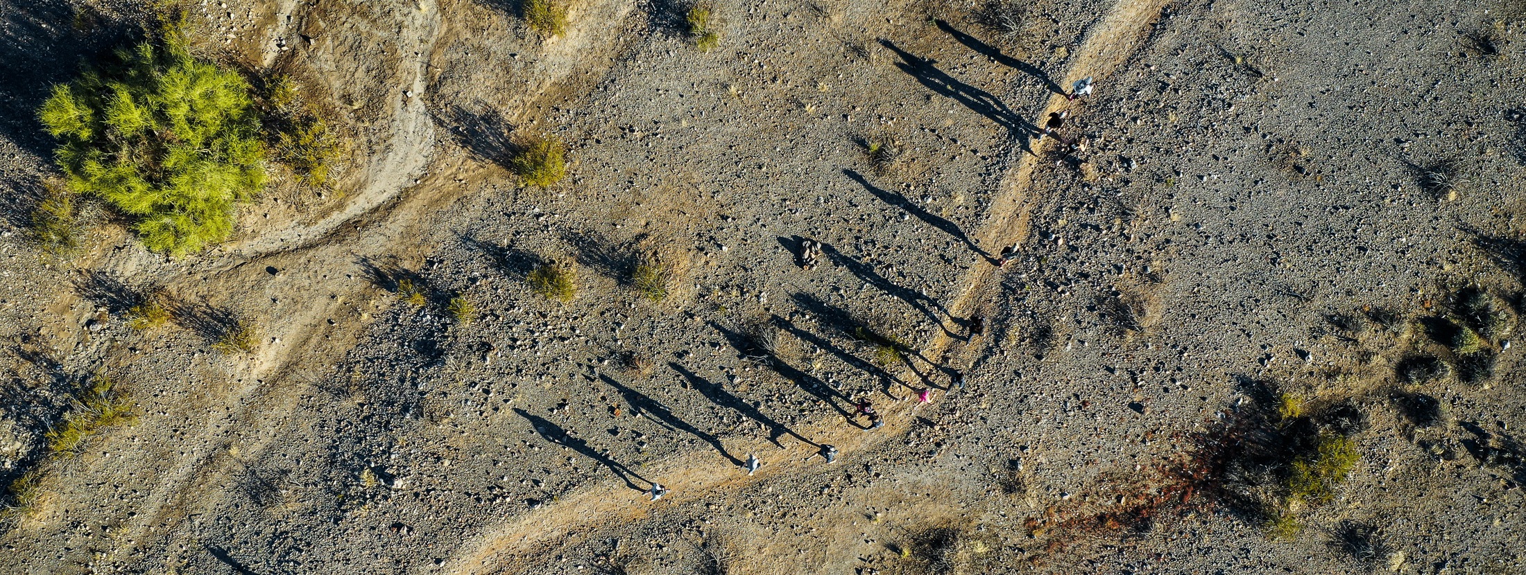 Arizona Running Trail from drone